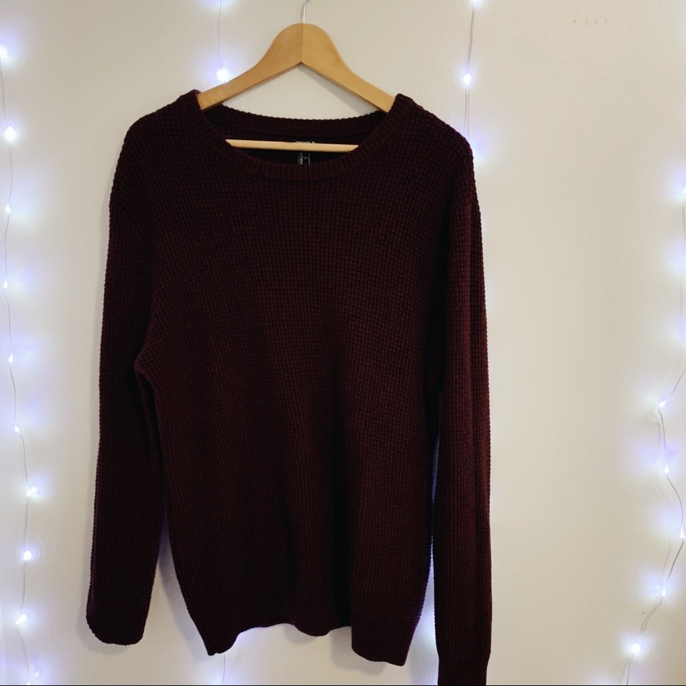 Forever 21 Men's Burgundy Sweater Size M